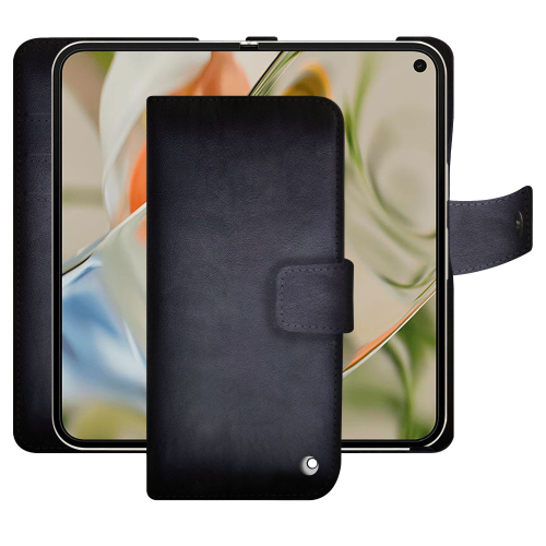 Noreve 为谷歌 Pixel 9 Pro 折叠式设计的奢华真皮钱包保护套 - 顶级保护Gris Patine