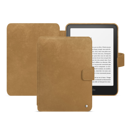 Luxus-Lederhülle für Amazon Kindle Paperwhite 2024 | Colorsoft Signature Edition - Hochwertiger Schutz von NoreveSable vintage ( Pantone #9b7340 ) 
