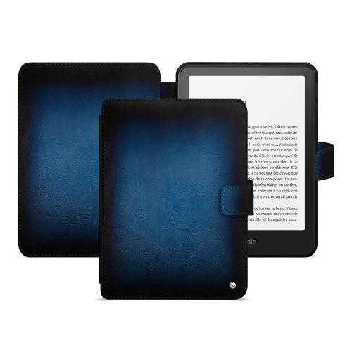 Funda de piel de lujo Amazon Kindle Paperwhite 2024 | Colorsoft Signature Edition - Protección de alta gamaBleu Patine