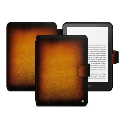 Housse en cuir luxe Amazon Kindle Paperwhite 2024 | Colorsoft Signature Edition - Protection haut de gammeFauve Patine