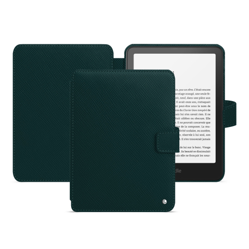 Housse en cuir luxe Amazon Kindle Paperwhite 2024 | Colorsoft Signature Edition - Protection haut de gammeVert séduisant ( Pantone #1d3c34 ) 