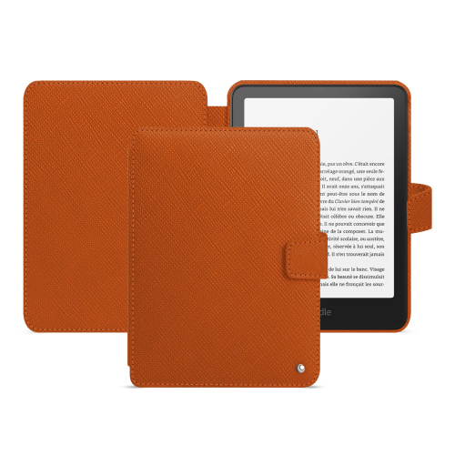 Housse en cuir luxe Amazon Kindle Paperwhite 2024 | Colorsoft Signature Edition - Protection haut de gammeOrange vibrant ( Pantone #e36b39 ) 