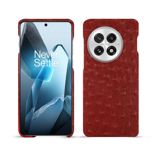 Fundas de lujo a medida y personalizables para OnePlus 13 - NoreveAutruche ciliegia ( Pantone #a4343a ) 