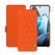 OnePlus 13 leather case - Orange fluo - Couture ( Pantone #ff5406 ) 