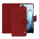 OnePlus 13 leather wallet case - Tomate - Couture ( Pantone #a61715 )