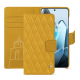 OnePlus 13 leather wallet case - Jaune soulèu - Couture ( Pantone #F3B934 )