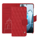 OnePlus 13 leather wallet case - Rouge troupelenc - Couture ( Pantone #AB191A )
