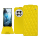 Housse cuir OnePlus 13 - Jaune fluo - Couture ( Pantone #c9ff57 ) 