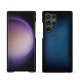 Samsung Galaxy S24 Ultra leather cover - Bleu Patine