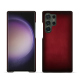 Coque cuir Samsung Galaxy S24 Ultra - Rouge Patine