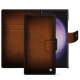 Lederschutzhülle Samsung Galaxy S24 Ultra - Marron Patine