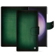 Étui portefeuille cuir Samsung Galaxy S24 Ultra - Vert Patine