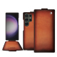 Housse cuir Samsung Galaxy S24 Ultra - Orange Patine