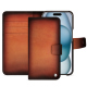 Apple iPhone 15 leather case - Orange Patine