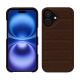 Lederschutzhülle Apple iPhone 16 - Châtaigne ( Pantone #1b1107 ) 
