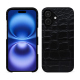 Apple iPhone 16 パッド入りケース - Crocodile nero ( Noir / Black) 