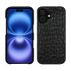 Apple iPhone 16 パッド入りケース - Autruche nero ( Noir / Black) 