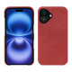 Apple iPhone 16 leather cover - Cerise vintage ( Pantone #a6302e ) 
