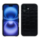 Funda de piel Apple iPhone 16 - Crocodile nero ( Noir / Black) 