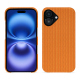 Capa em pele Apple iPhone 16 - Abaca arancio ( Pantone #d77540 )