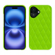 Custodia in pelle Apple iPhone 16 - Vert fluo - Couture ( Pantone #00ab5f ) 