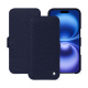 Apple iPhone 16 leather case - Cobalt ( Pantone #2b253f ) 