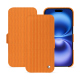 Funda de piel Apple iPhone 16 - Abaca arancio ( Pantone #d77540 )