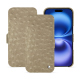 Funda de piel Apple iPhone 16 - Autruche desert ( Pantone #A39382 ) 