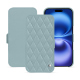 Lederschutzhülle Apple iPhone 16 - Bleu ciel - Couture ( Nappa - Pantone #abcae9 ) 