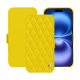 硬质真皮保护套 Apple iPhone 16 - Jaune fluo - Couture ( Pantone #c9ff57 ) 