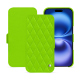 硬质真皮保护套 Apple iPhone 16 - Vert fluo - Couture ( Pantone #00ab5f ) 