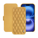 硬质真皮保护套 Apple iPhone 16 - Or Maïa - Couture ( Pantone 871C ) 