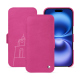 Apple iPhone 16 leather case - Rose BB ( Pantone #DB599F )