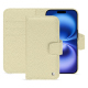 Apple iPhone 16 leather wallet case - Ivoire ( Pantone #d6d6c6 ) 