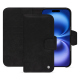 Apple iPhone 16 leather wallet case - Onyx ( Noir / Black ) 