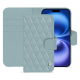 Apple iPhone 16 leather wallet case - Bleu ciel - Couture ( Nappa - Pantone #abcae9 ) 