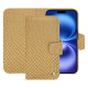 Apple iPhone 16 leather wallet case - Serpent sabbia ( Pantone #D2BA92 )
