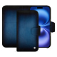Capa de couro para carteira Apple iPhone 16 - Bleu Patine