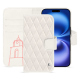 Apple iPhone 16 レザーウォレットケース - Blanc escumo - Couture ( Pantone #D6D6D1 )