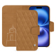 Custodia in pelle Apple iPhone 16 - Castan esparciate - Couture ( Pantone #824F2A )
