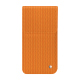 Funda de piel Apple iPhone 16 Plus - Abaca arancio ( Pantone #d77540 )