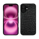 Apple iPhone 16 Plus パッド入りケース - Autruche nero ( Noir / Black) 