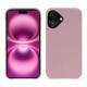 Coque cuir Apple iPhone 16 Plus - Rose ( Nappa - Pantone #efbae1 ) 