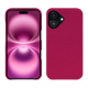 Capa em pele Apple iPhone 16 Plus - Rose fluo ( Pantone #ff16b4 ) 
