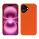 Lederschutzhülle Apple iPhone 16 Plus - Orange fluo ( Pantone #ff5406 ) 