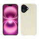 Funda de piel Apple iPhone 16 Plus - Crocodile milk ( Pantone #d6d2c4 ) 