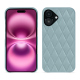 Custodia in pelle Apple iPhone 16 Plus - Bleu ciel - Couture ( Nappa - Pantone #abcae9 ) 