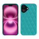 Capa em pele Apple iPhone 16 Plus - Bleu fluo - Couture