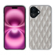Capa em pele Apple iPhone 16 Plus - Platinium - Couture ( Pantone 877C ) 