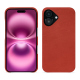 Lederschutzhülle Apple iPhone 16 Plus - Arange clouquié ( Pantone #D33108 )